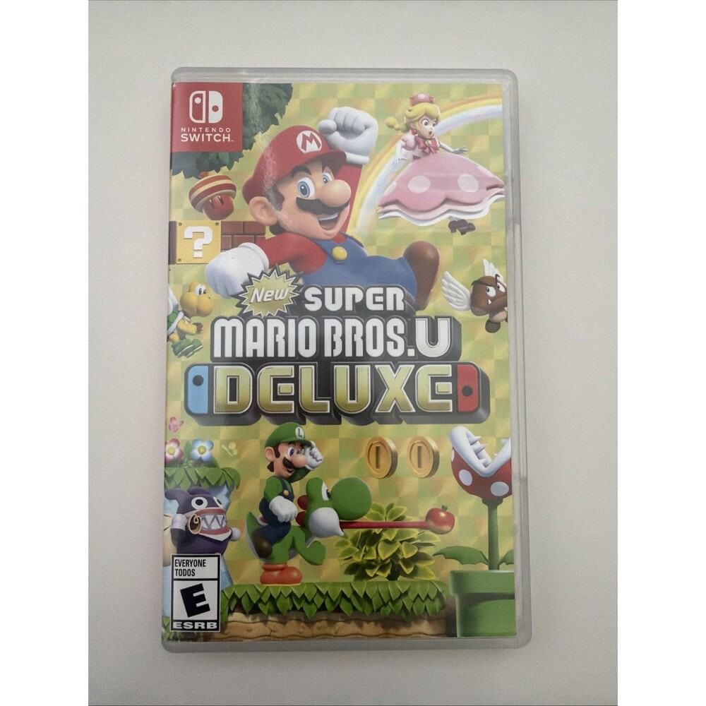 Nintendo New Super Mario Bros. U Deluxe Switch 2019 E NTSC-U/C w/ Case Tested